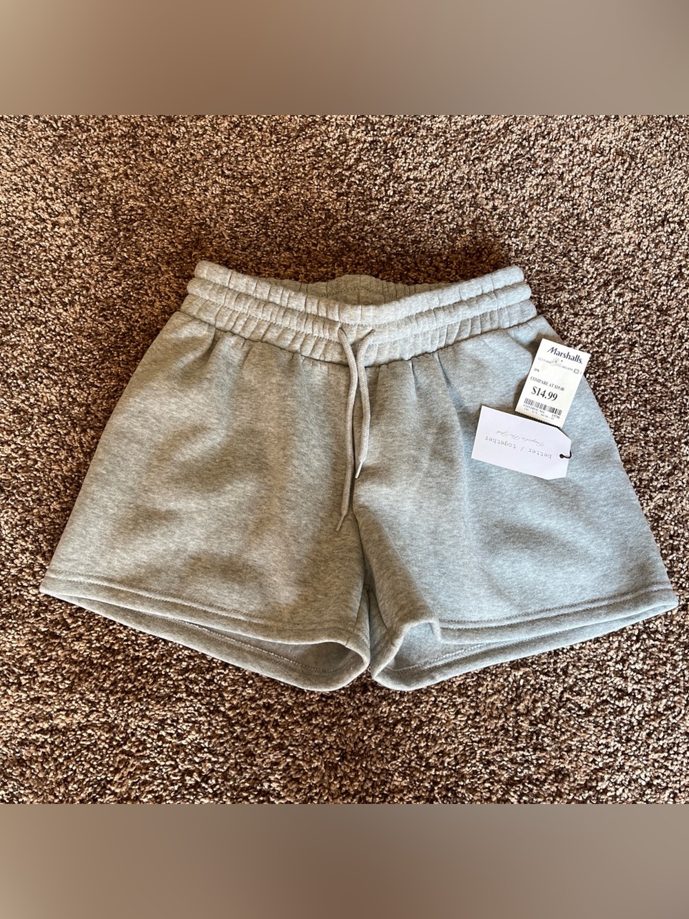 Gray Women's Fleece Drawstring Shorts